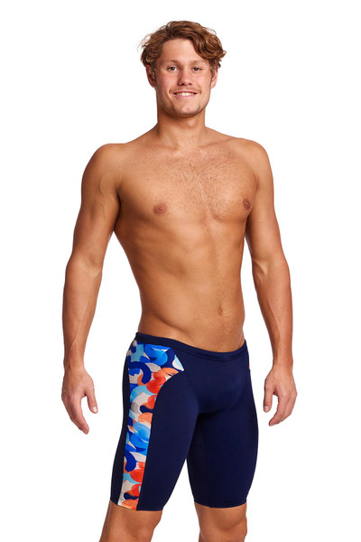 Funky Trunks Training Swim Jammers | Wet Paint | FT37M71612  - Mens Swim Trunks - Side  View - Topdrawers Swimwear for Men
