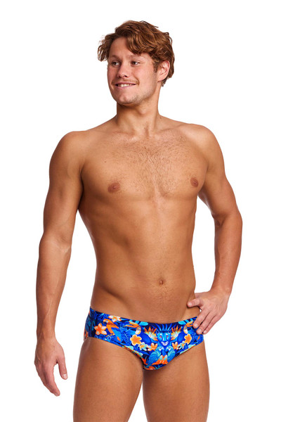 Funky Trunks Classic Swim Briefs | Tiger Time | FT35M71610  - Mens Swim Briefs - Side View - Topdrawers Swimwear for Men
