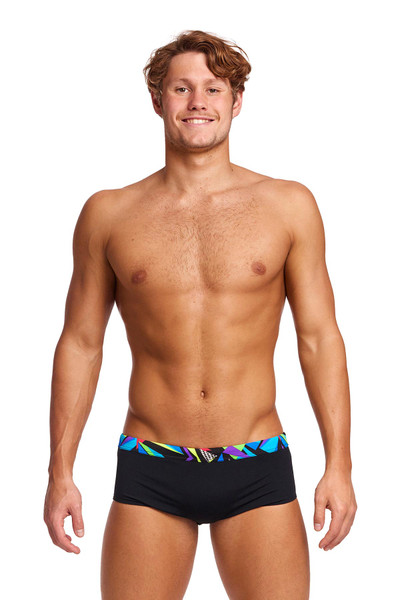 Funky Trunks Shorty Shorts Swim Short, Strip Straps, FT40M71639, Mens  Swim Shorts