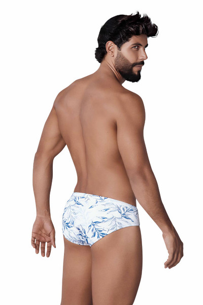 Clever Fresh Swim Brief | White | 1381-01  - Mens Swim Briefs - Rear View - Topdrawers Swimwear for Men
