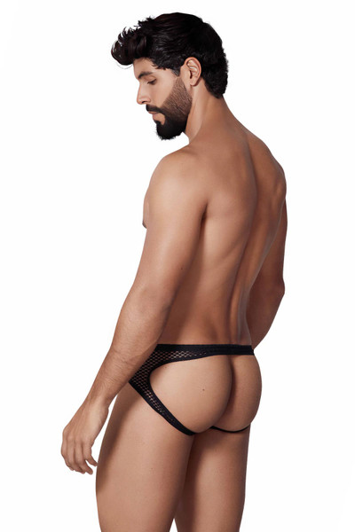 Clever Urge Jockstrap | Black | 1317-11  - Mens Bottomless Briefs - Rear View - Topdrawers Underwear for Men
