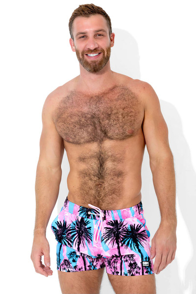 Garçon Hawaii Swim Shorts | G23-SHORTS-HAWAII  - Mens Swim Shorts - Front View - Topdrawers Swimwear for Men
