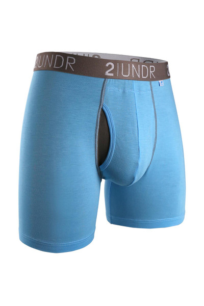 2UNDR Swing Shift Boxer Brief | Light Blue | 2U01BB-035  - Mens Trunk Boxer Briefs - Front View - Topdrawers Underwear for Men
