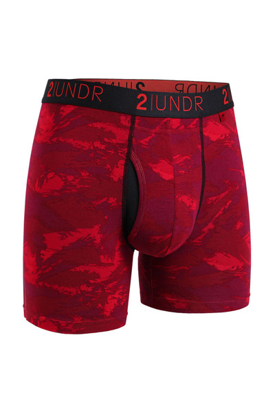 2UNDR Swing Shift Boxer Brief | Red Storm | 2U01BB-398  - Mens Trunk Boxer Briefs - Front View - Topdrawers Underwear for Men
