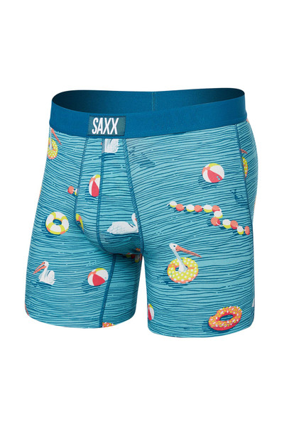 Saxx Vibe Boxer Brief | Swimmers Sea Level | SXBM35-SWS  - Mens Boxer Briefs - Front View - Topdrawers Underwear for Men
