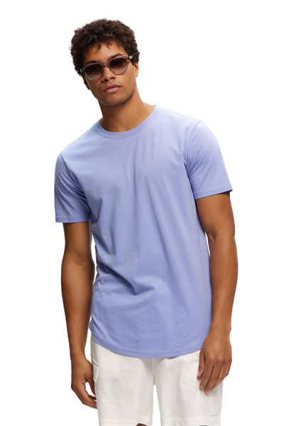 Kuwalla Tee Eazy Scoop Tee | Purple Impressions | KUL-CT1851-PUR  - Mens T-Shirts - Front View - Topdrawers Clothing for Men
