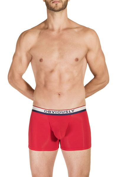 1D Red - Obviously PrimeMan Boxer Brief 3 Inch Leg A00 - Front View - Topdrawers Underwear for Men 1D Red - Obviously PrimeMan Boxer Brief 3 Inch Leg A00 - Front View - Topdrawers Underwear for Men