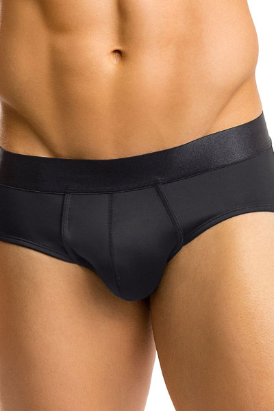 700 Black - Leo Padded Butt Enhancer Brief 033293 - Front View - Topdrawers Underwear for Men