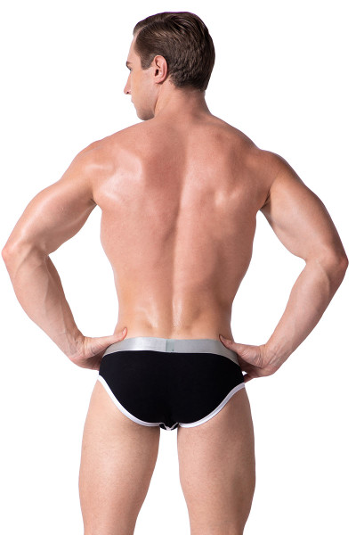 Black - Private Structure Spectrum X Contour Brief SXUZ3683 - Rear View - Topdrawers Underwear for Men Black - Private Structure Spectrum X Contour Brief SXUZ3683 - Rear View - Topdrawers Underwear for Men