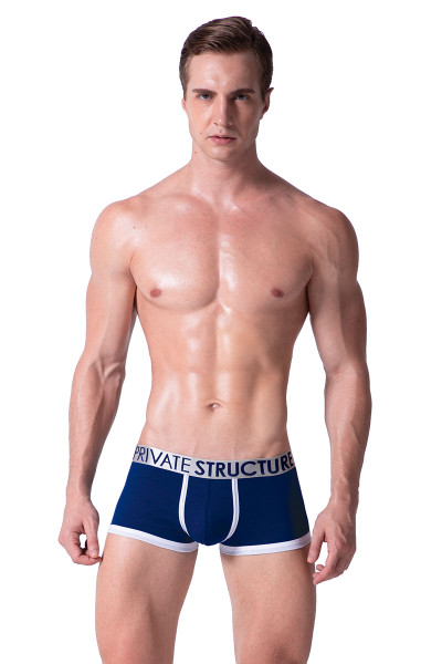 Navy - Private Structure Spectrum X Trunk SXUZ3682 - Front View - Topdrawers Underwear for Men Navy - Private Structure Spectrum X Trunk SXUZ3682 - Front View - Topdrawers Underwear for Men
