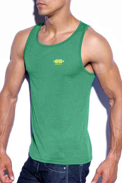 ES Collection Basic Tank Top TS119-18 Green - Men Tank Tops - Side View - Topdrawers Underwear for Men ES Collection Basic Tank Top TS119-18 Green - Men Tank Tops - Side View - Topdrawers Underwear for Men