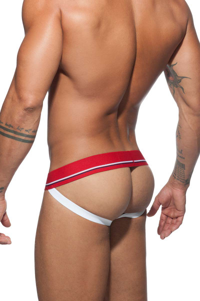 Addicted Sport 09 Jock AD710-06 Red - Mens Jockstraps - Rear View - Topdrawers Underwear for Men