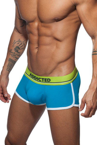 Addicted Curve Trunk AD728-27 Peacock - Mens Trunk Boxer Briefs - Side View - Topdrawers Underwear for Men Addicted Curve Trunk AD728-27 Peacock - Mens Trunk Boxer Briefs - Side View - Topdrawers Underwear for Men