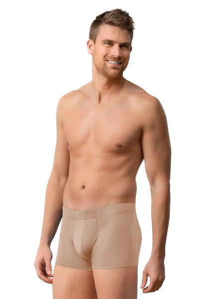 Leo Body Fresh Microfibre Trunk | Nude 033324-802 - Mens Nude Skin Boxer Briefs - Front View - Topdrawers Underwear for Men