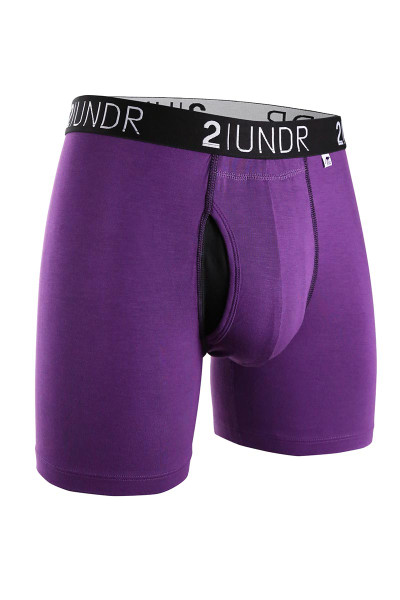 2UNDR Swing Shift Boxer Brief Purple 2U01BB-031 - Mens Boxer Briefs - Front View - Topdrawers Underwear for Men
