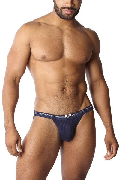 CellBlock 13 Tight End Swimmer Jockstrap CBU270-NV Navy Blue - Mens Jockstraps - Front View - Topdrawers Underwear for Men
