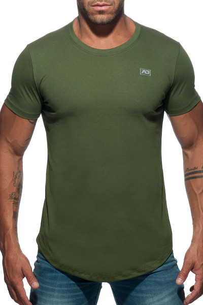 Addicted Basic U-Neck T-Shirt AD696-12 Khaki - Mens T-Shirts - Front View - Topdrawers Clothing for Men
