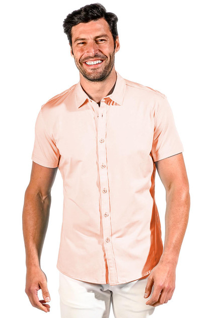 ST33LE Solid Knit Stretch Short Sleeve Shirt | Blush | ST-960-BSH - Mens Shirts - Front View - Topdrawers Clothing for Men
ST33LE Solid Knit Stretch Short Sleeve Shirt | Blush | ST-960-BSH - Mens Shirts - Front View - Topdrawers Clothing for Men