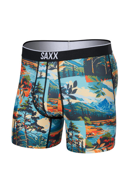Saxx Volt Boxer Brief | Painted Landscape Multi SXBB29 | Front View | Mens Boxer Briefs | Topdrawers Underwear for Men