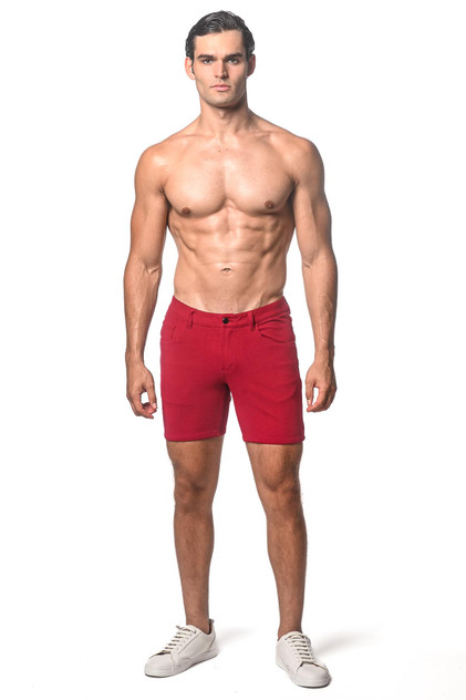ST33LE Stretch Knit Jeans Shorts | Shiraz ST-1932-49 | Front View | Mens Shorts | Topdrawers Clothing for Men