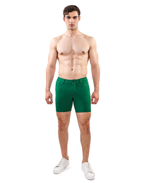 ST33LE Stretch Knit Jeans Shorts | Laurel ST-1932 | Front View | Mens Shorts | Topdrawers Clothing for Men