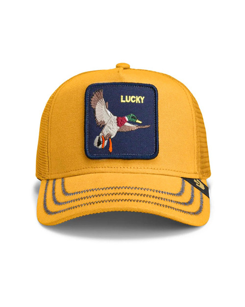 Goorin Bros. Gotta Be Quicker Trucker | Gold 101-1974 | Front View | Mens Caps | Topdrawers Apparel for Men