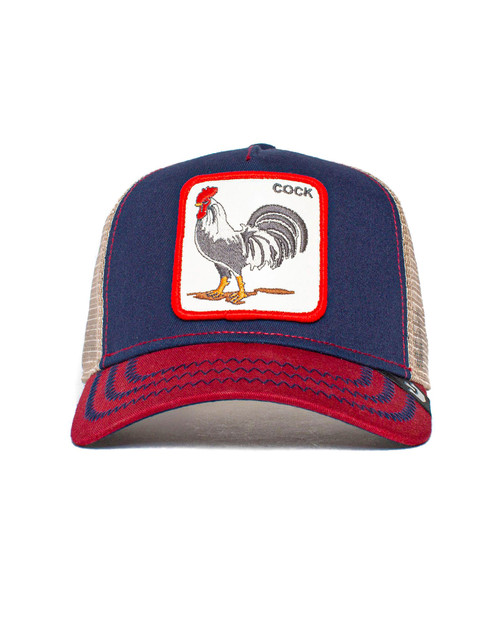 Goorin Bros. The Cock Trucker | Navy 101-0378 | Front View | Mens Caps | Topdrawers Apparel for Men Goorin Bros. The Cock Trucker | Navy 101-0378 | Front View | Mens Caps | Topdrawers Apparel for Men