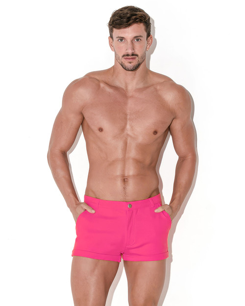 CODE 22 Micro Short | Fuchsia 9720 | Front View | Mens Shorts | Topdrawers Clothing for Men