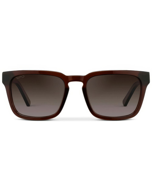 WMP Eyewear Maverick Burnt Cedar Brown Brown Gradient 1123-BRWBRW | Front View | Mens Sunglasses | Topdrawers Apparel for Men