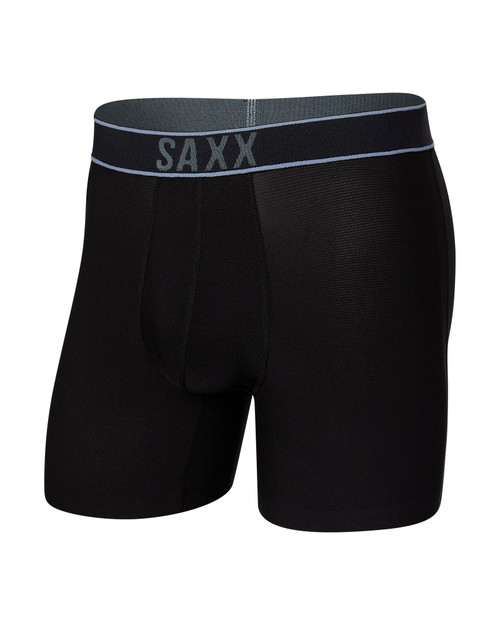 Saxx DropTemp Cooling Hydro Liner Black SXBB43 | Front View | Mens Boxer Briefs | Topdrawers Underwear for Men Saxx DropTemp Cooling Hydro Liner Black SXBB43 | Front View | Mens Boxer Briefs | Topdrawers Underwear for Men