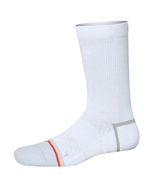Saxx Foot Hold Midweight Crew Socks White SXCR103 | Front View | Mens Crew Socks | Topdrawers Apparel for Men Saxx Foot Hold Midweight Crew Socks White SXCR103 | Front View | Mens Crew Socks | Topdrawers Apparel for Men