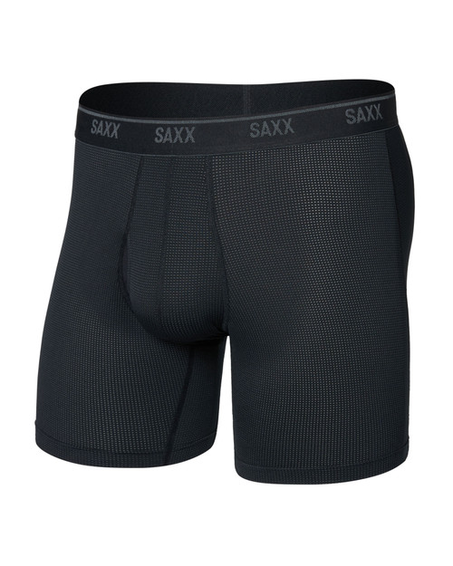 Saxx Quest Boxer Brief Fly Black SXBB65F | Front View | Mens Boxer Briefs | Topdrawers Underwear for Men Saxx Quest Boxer Brief Fly Black SXBB65F | Front View | Mens Boxer Briefs | Topdrawers Underwear for Men