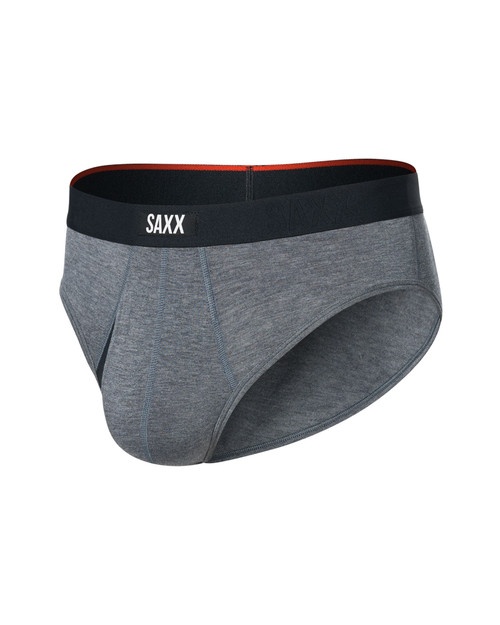 Saxx Vibe Xtra Brief Dark Grey Heather SXVB26F | Front View | Mens Briefs | Topdrawers Underwear for Men Saxx Vibe Xtra Brief Dark Grey Heather SXVB26F | Front View | Mens Briefs | Topdrawers Underwear for Men