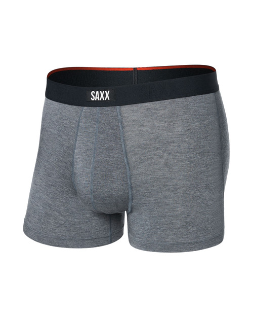 Saxx Vibe Xtra Trunk Dark Grey Heather SXVT28F | Front View | Mens Boxer Briefs | Topdrawers Underwear for Men Saxx Vibe Xtra Trunk Dark Grey Heather SXVT28F | Front View | Mens Boxer Briefs | Topdrawers Underwear for Men