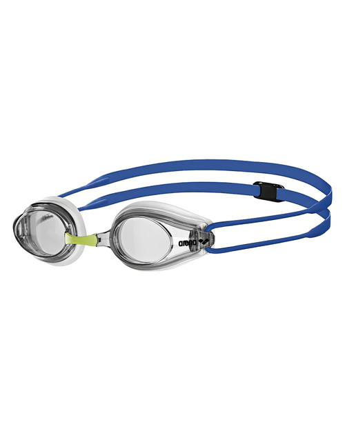 Arena Tracks Swim Goggles White Clear Blue 92341 | Front View | Mens Accessories | Topdrawers Swimwear for Men