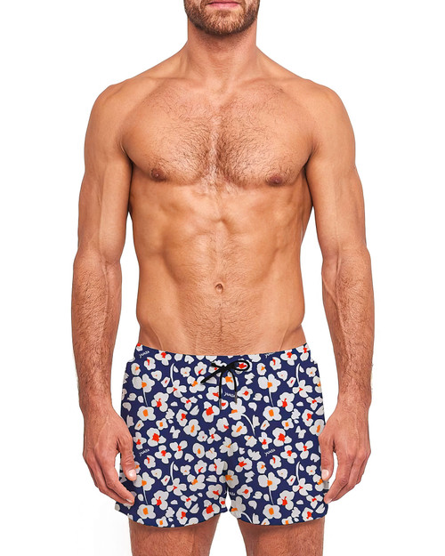 YUASA Swim Short Animal Floral Blue YT-102 | Front View | Mens Swim Shorts | Topdrawers Swimwear for Men YUASA Swim Short Animal Floral Blue YT-102 | Front View | Mens Swim Shorts | Topdrawers Swimwear for Men