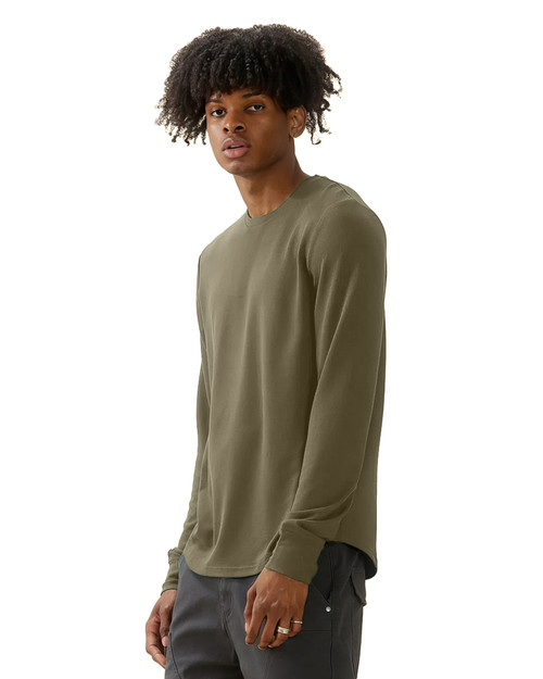 Kuwalla Tee Uppercut Sweater 2 Olive KUL-0325-LS111 | Side View | Mens Casual Tops | Topdrawers Clothing for Men Kuwalla Tee Uppercut Sweater 2 Olive KUL-0325-LS111 | Side View | Mens Casual Tops | Topdrawers Clothing for Men