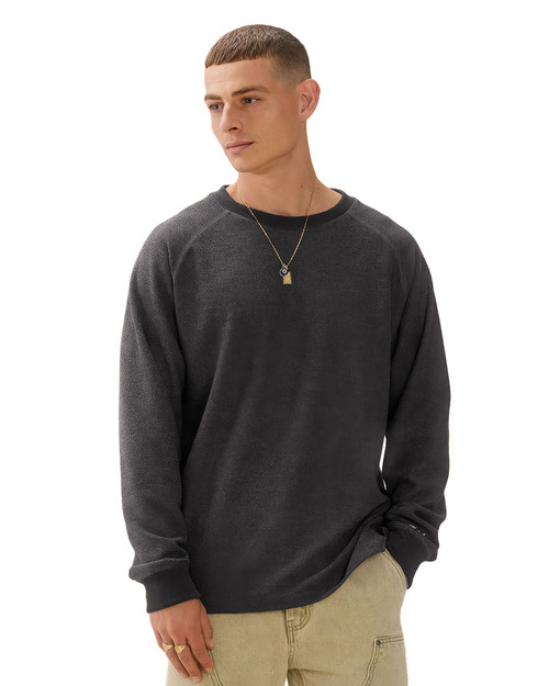 Kuwalla Tee Marled Thermal Black KUL-0325-MRTH1612 | Front View | Mens Casual Tops | Topdrawers Clothing for Men Kuwalla Tee Marled Thermal Black KUL-0325-MRTH1612 | Front View | Mens Casual Tops | Topdrawers Clothing for Men
