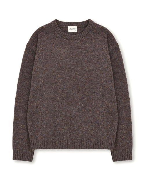 Kuwalla Tee Heathered Knit Crew Charcoal KUL-0325-MKC709 | Front View | Mens Casual Tops | Topdrawers Clothing for Men Kuwalla Tee Heathered Knit Crew Charcoal KUL-0325-MKC709 | Front View | Mens Casual Tops | Topdrawers Clothing for Men