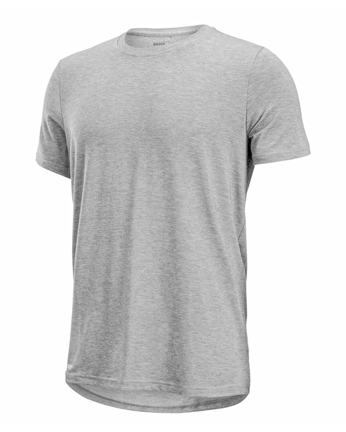 BN3TH Essentials Crew T-Shirt | Heather Grey M3100019 | Front View | Mens T-Shirts | Topdrawers Clothing for Men