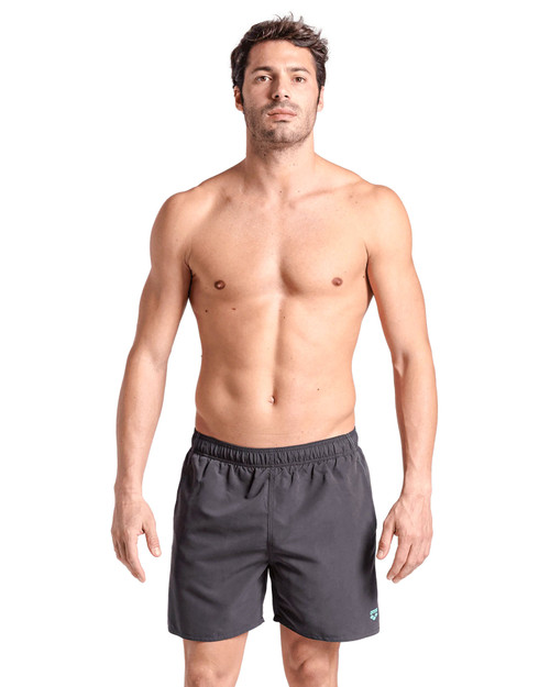 Arena Fundamentals Swim Short Asphalt Water 006443-580 | Front View | Mens Swim Shorts | Topdrawers Swimwear for Men