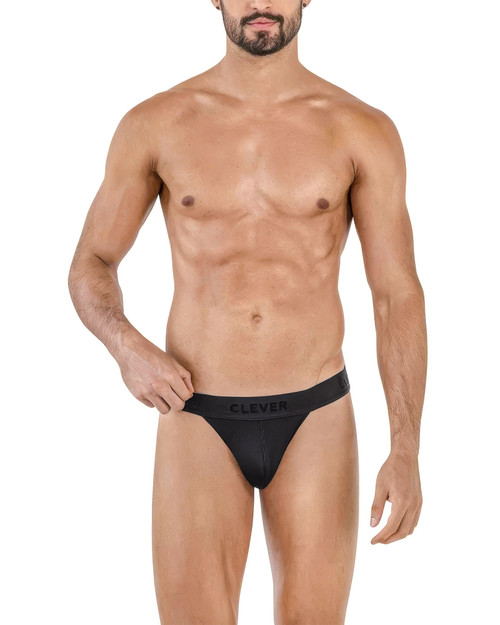 Clever Deseo Brief | Black 1627-11 | Front View | Mens Bikini Briefs | Topdrawers Underwear for Men
