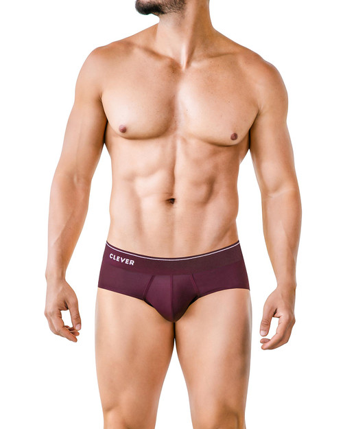 Clever Valladolid Classic Brief | Grape 2028-19 | Front View | Mens Briefs | Topdrawers Underwear for Men
