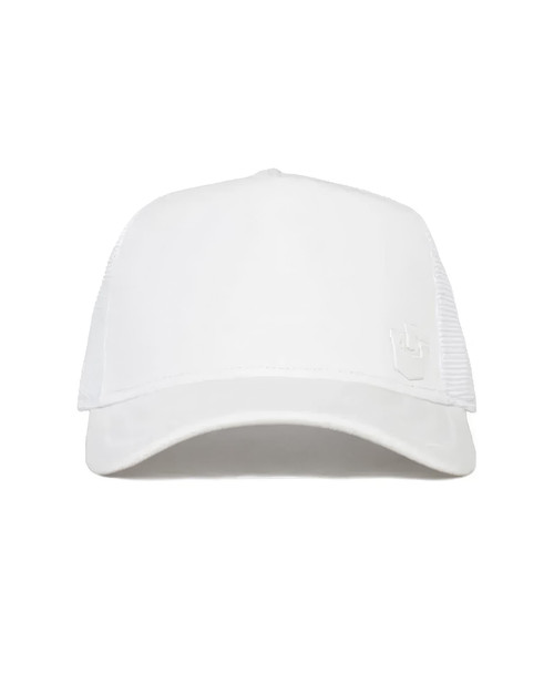Goorin Bros. Gateway Trucker | White 101-0784-WHT | Front View | Mens Caps | Topdrawers Apparel for Men