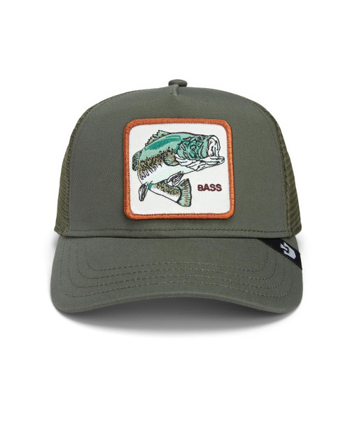 Goorin Bros. Gone Fishin' Trucker | Olive 101-2121-OLI | Front View | Mens Caps | Topdrawers Apparel for Men