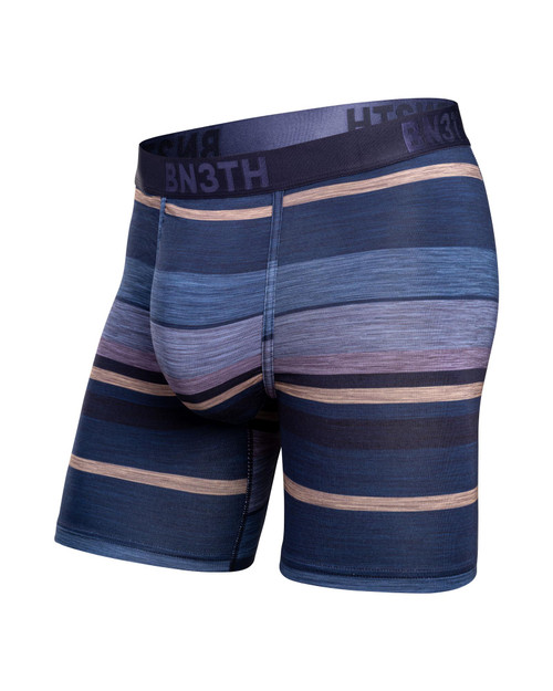 BN3TH Classic Icon Boxer Brief Thick Stripe Navy M111059 | Front View | Mens Boxer Briefs | Topdrawers Underwear for Men