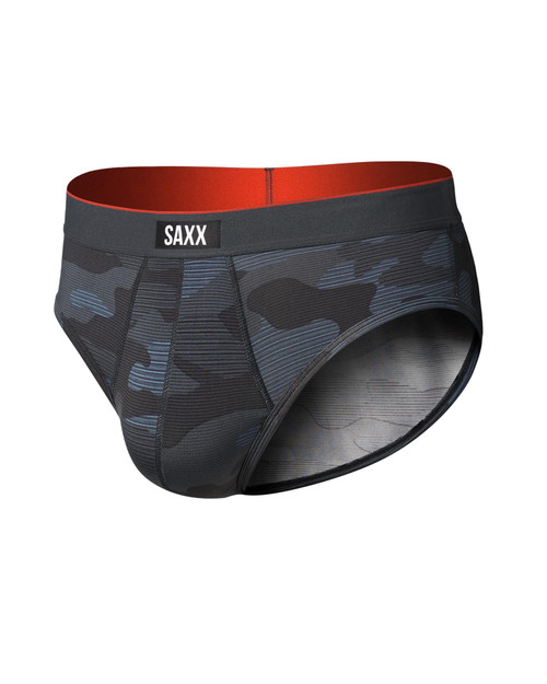 Saxx Multi-Sport Mesh Brief Remote Camo Faded Black 26S75BR | Front View | Mens Briefs | Topdrawers Underwear for Men