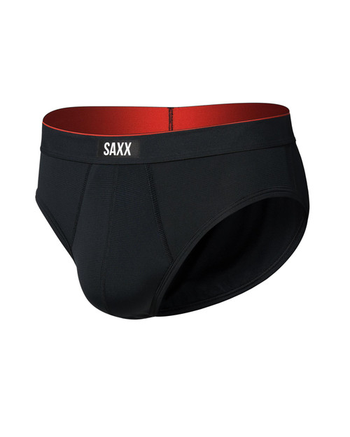 Saxx Multi-Sport Mesh Brief Black 26S75BR | Front View | Mens Briefs | Topdrawers Underwear for Men