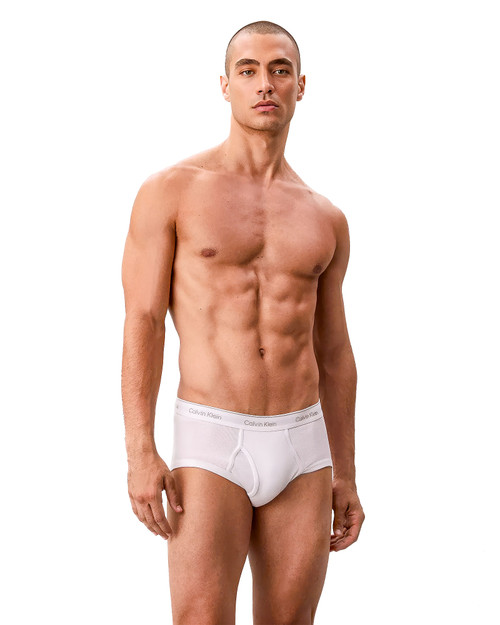 Calvin Klein 3-Pack Cotton Classics Brief White NB3999G-100 | Front View | Mens Briefs | Topdrawers Underwear for Men