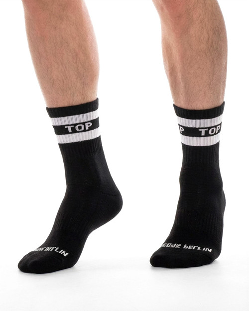 Barcode Berlin Fetish Half Socks Top 91613 | Front View | Mens Crew Socks | Topdrawers Apparel for Men